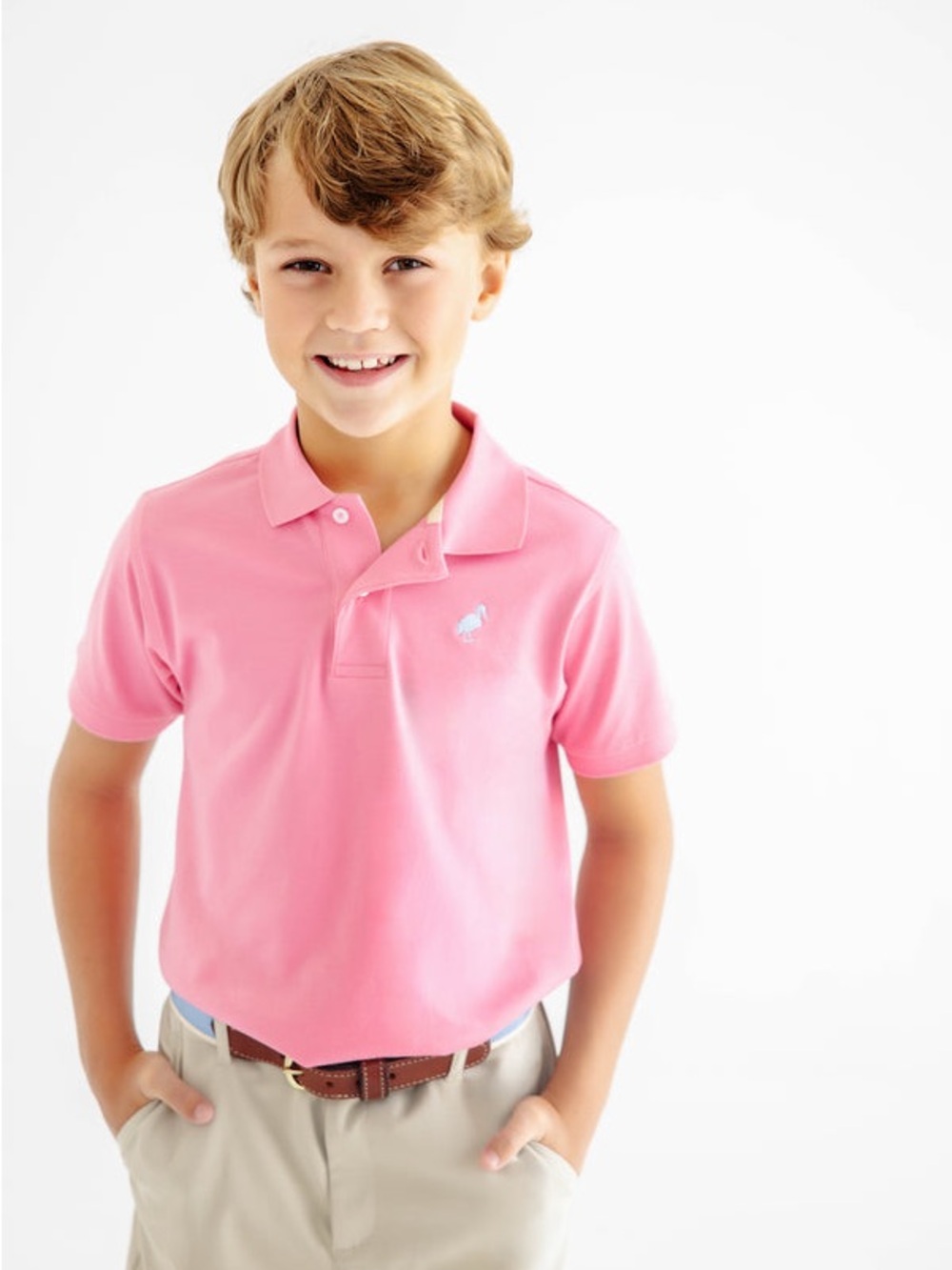 The Beaufort Bonnet Company Boys Prim & Proper Polo - Pink - Size 10